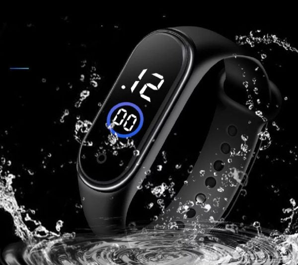 Digital Wrist Band Fashion Rubber Led Cell Operated Sports Unisex Watch Waterproof Men’s Watch Women (without Box)